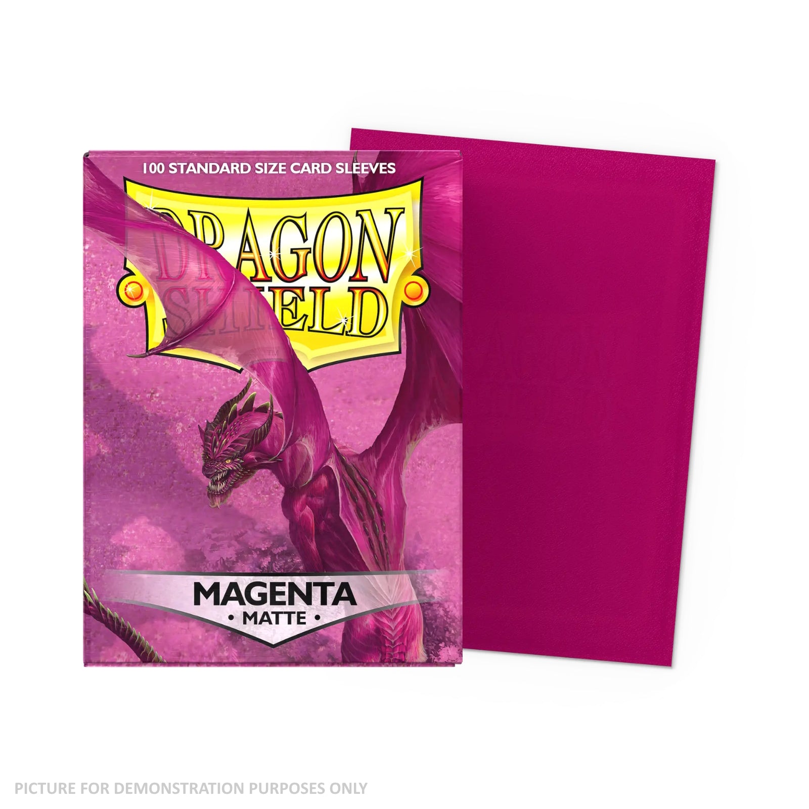 Dragon Shield 100 Standard Size Card Sleeves - Matte Magenta